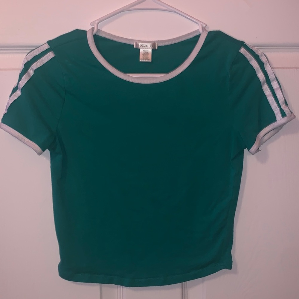 Teal Crop Top